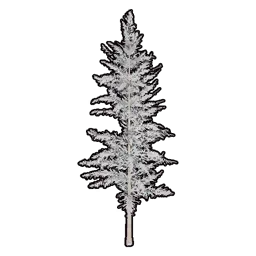仿真积雪树木套组